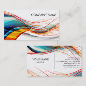 Wavy Lines Modern Science and Technology Visitekaartje (Voorkant / Achterkant)