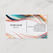 Wavy Lines Modern Science and Technology Visitekaartje (Achterkant)