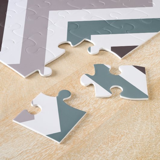 Wavy Lines Neutrale kleuren Creative Pattern Legpuzzel (Zijkant)