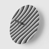 Wavy Lines Wall Clock Ronde Klok (Hoek)