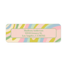 Wavy Loops Pastel Abstract Patroon