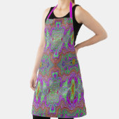 Wavy Magenta, Red en Green Trippy Pattern Schort (Insitu)