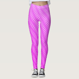 Wavy Magisch Paarse doolhof lijnen naadloos patroo Leggings