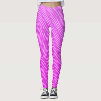 Wavy Magisch Paarse doolhof lijnen naadloos patroo Leggings
