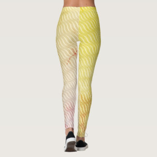 Wavy Magisch Zand GreenLeaf Lines Naadloos Patroon Leggings
