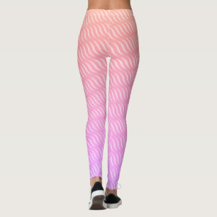 Wavy magische twee-tonige kleurlijnen naadloos pat leggings