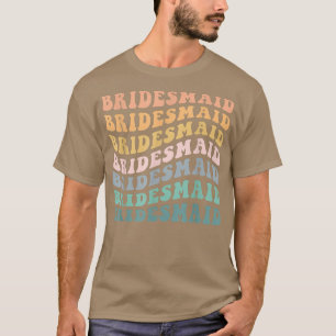 Wavy Maid of Honor Bride to be Bridesmaid Bachelor T-shirt