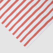 Wavy Modern minimaal rood en wit streeppatroon Tissuepapier (Detail)