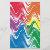 Wavy Multicolor Abstract Briefpapier (Voorkant)