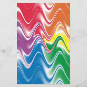 Wavy Multicolor Abstract Briefpapier