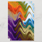 Wavy Multicolor Abstract Briefpapier (Voorkant / Achterkant)