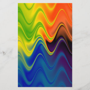 Wavy Multicolor Abstract Briefpapier