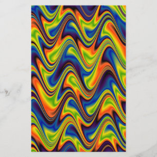 Wavy Multicolor Abstract Briefpapier