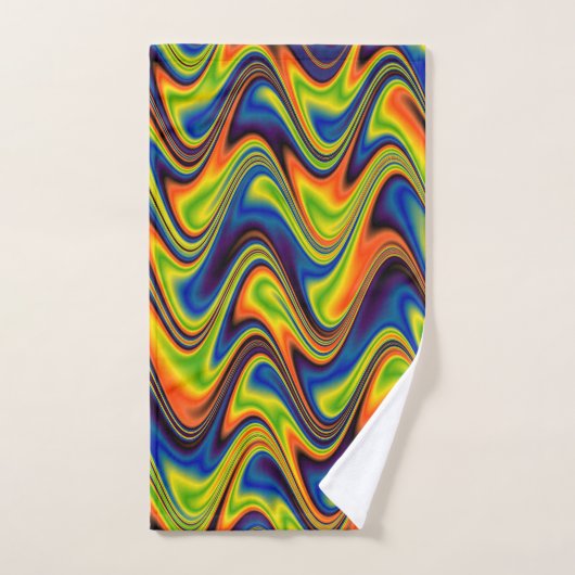 Wavy Multicolor Abstract Handdoek (Handdoek)