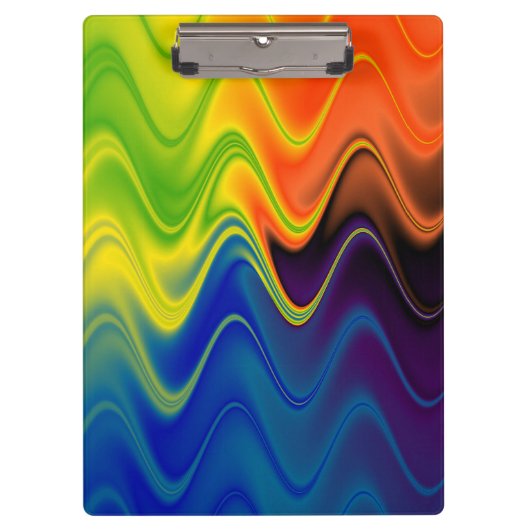 Wavy Multicolor Abstract Klembord (Voorkant)