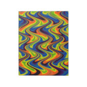 Wavy Multicolor Abstract Notitieblok (Gedraaid)