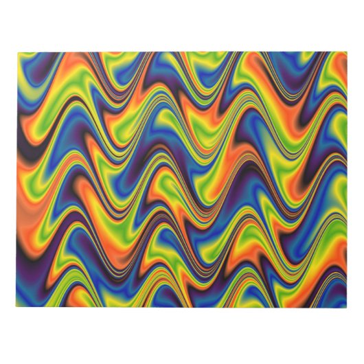Wavy Multicolor Abstract Notitieblok (Voorkant)