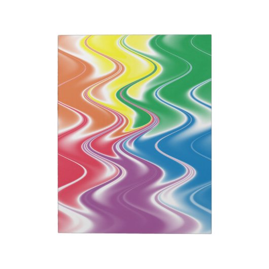 Wavy Multicolor Abstract Notitieblok (Gedraaid)