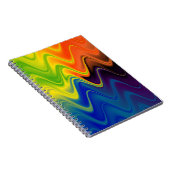 Wavy Multicolor Abstract Notitieboek (Rechterzijde)