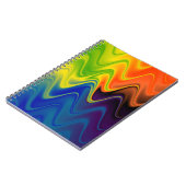 Wavy Multicolor Abstract Notitieboek (Linkerzijde)