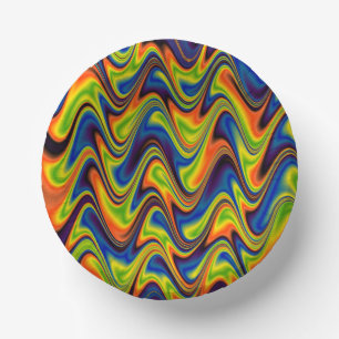Wavy Multicolor Abstract Papieren Kommen