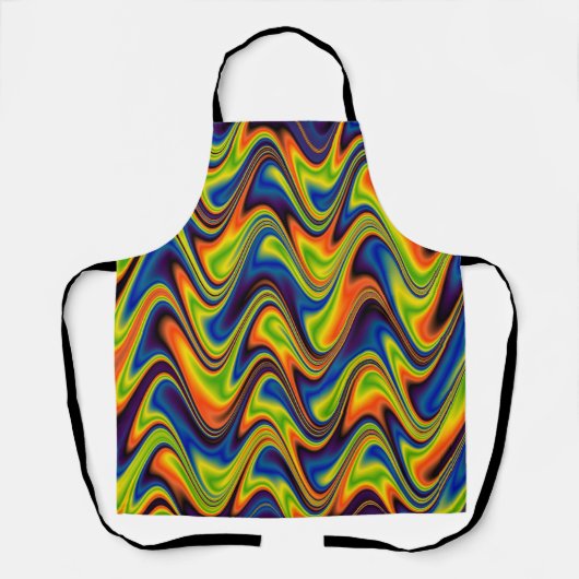 Wavy Multicolor Abstract Schort (Voorkant)
