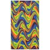 Wavy Multicolor Abstract Tafelkleed (Voorkant)