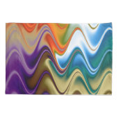 Wavy Multicolor Abstracte Kussensloop (Achterkant)