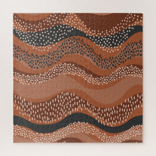 Wavy Natural Geo: Minimalistisch naadloos. Legpuzzel