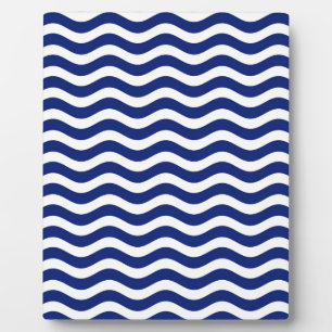 Wavy Navy Stripes decor Fotoplaat