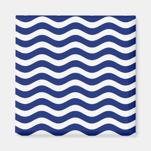 Wavy Navy Stripes decor Magneet