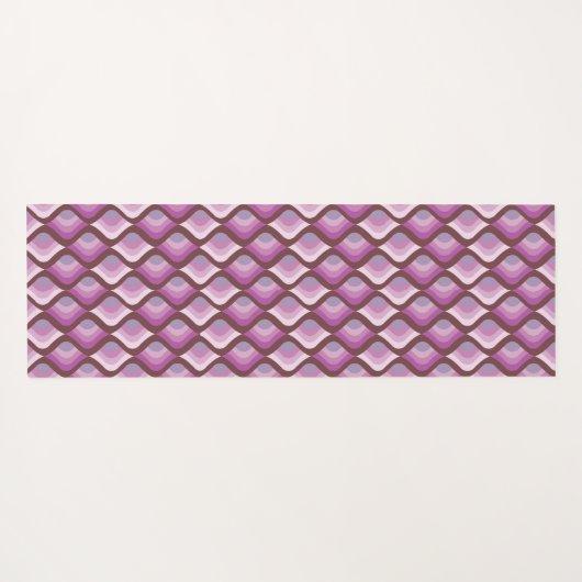 Wavy Ombre Purple All-Over-Print Leggings Yogamat (Achterkant (horizontaal))