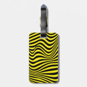 Wavy optical Illusion Pattern Bagagelabel (Achterkant verticaal)