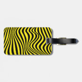 Wavy optical Illusion Pattern Bagagelabel (Achterkant horizontaal)