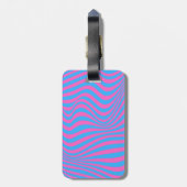 Wavy optical Illusion Pattern Bagagelabel (Achterkant verticaal)