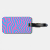 Wavy optical Illusion Pattern Bagagelabel (Achterkant horizontaal)