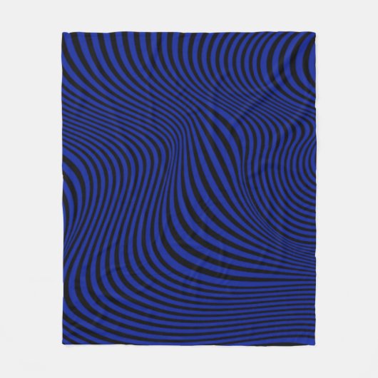 Wavy optical Illusion Pattern Fleece Deken (Voorkant)