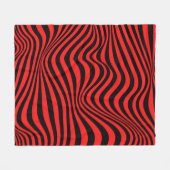 Wavy optical Illusion Pattern Fleece Deken (Voorkant (Horizontaal))