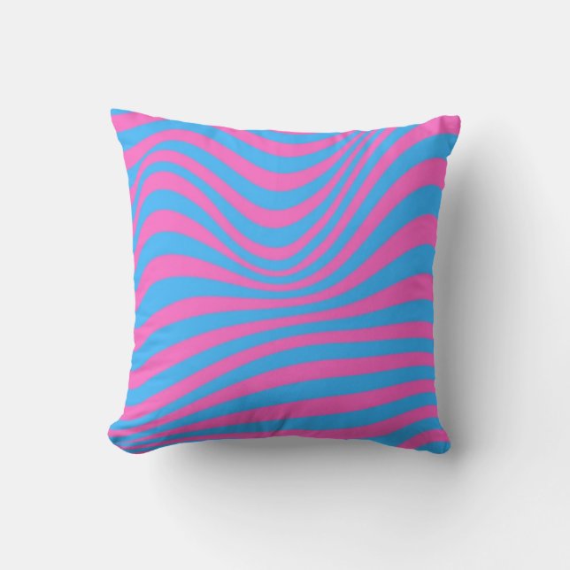 Wavy optical Illusion Pattern Kussen (Voorkant)