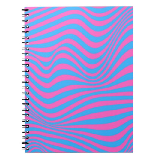 Wavy optical Illusion Pattern Notitieboek (Voorkant)