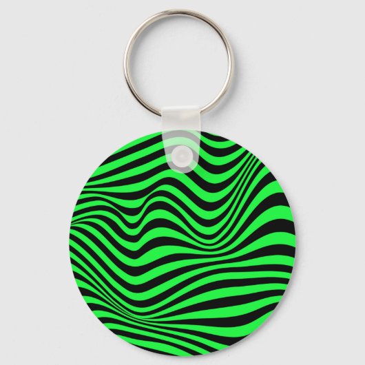 Wavy optical Illusion Pattern Sleutelhanger (Voorkant)