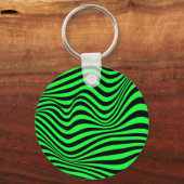 Wavy optical Illusion Pattern Sleutelhanger (Voorkant)