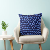 Wavy Pattern - Baby Blue op Deep Navy 000033 Kussen (Stoel)