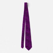 Wavy Pattern - Magenta on Black Stropdas (Achterkant)