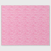 Wavy Pattern - Neon Red on White Cadeaupapier (Vlak)