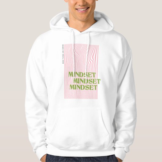 Wavy Pattern Retro  Mindset Graphic Hoodie (Voorkant)