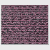 Wavy Pattern - Roze op Black Cadeaupapier (Vlak)