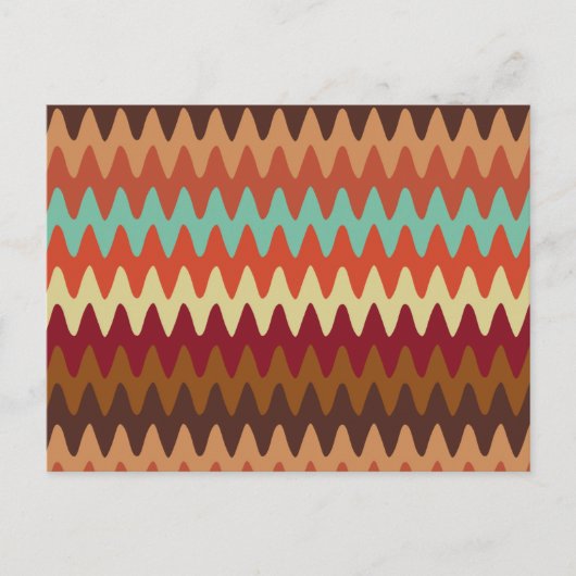 Wavy Pattern Sedona Southwest Briefkaart (Voorkant)