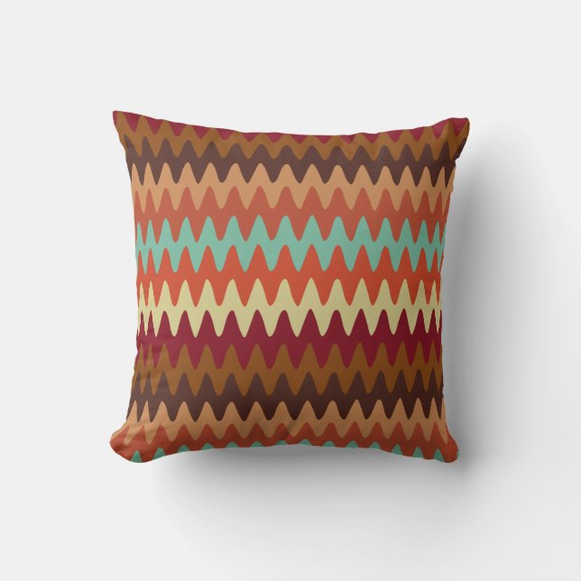 Wavy Pattern Sedona Southwest Kussen (Voorkant)