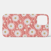 Wavy Pink Daisies Case-Mate iPhone Case (Achterkant (horizontaal))